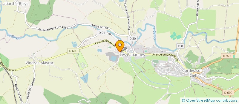 localisation de l'entreprise CLARAX  LES CABANNES