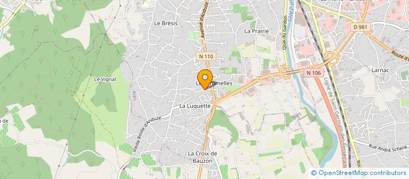 localisation de l'entreprise CLARENC GEOMETRE EXPERT à ALES