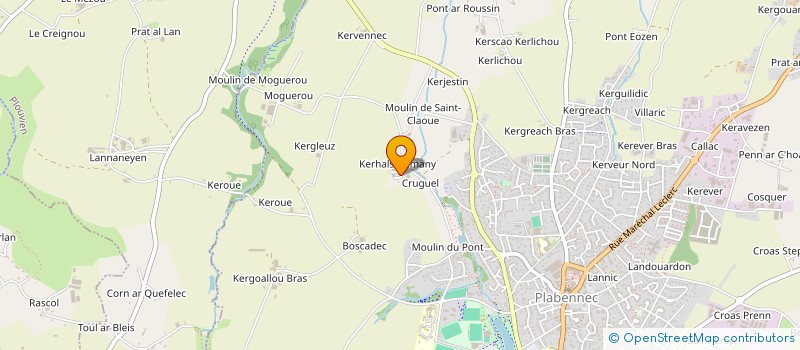 localisation de l'entreprise CLARENOU  PLABENNEC