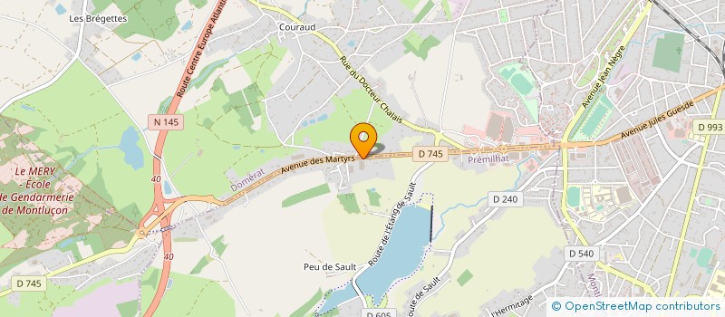 localisation de l'entreprise CLARICH à PREMILHAT