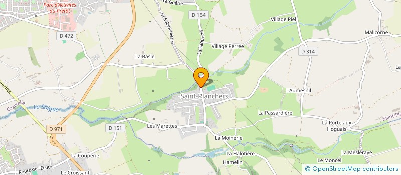 localisation de l'entreprise CLARIM'ANCHES / ASSOCIATION DE PROFESSEURS DE CLARINETTE DE LA MANCHE  SAINT-PLANCHERS