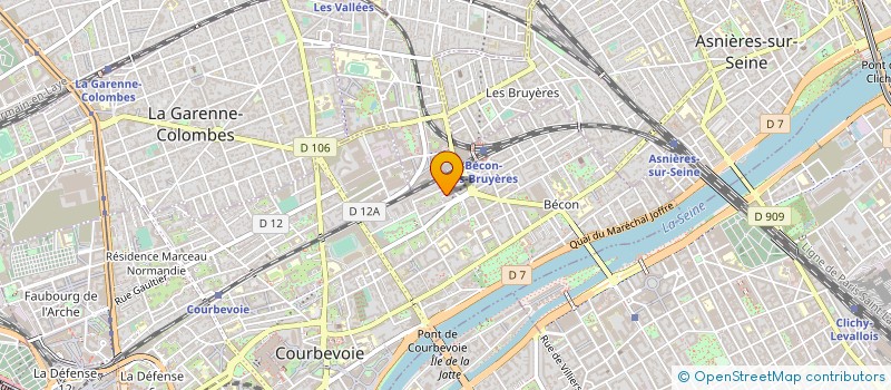 localisation de l'entreprise CLARINE à COURBEVOIE
