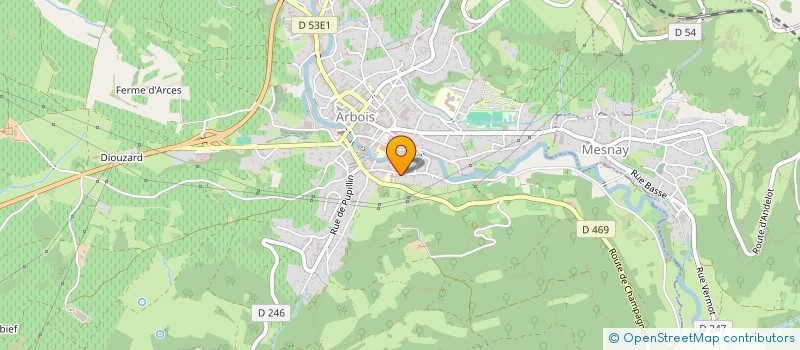 localisation de l'entreprise CLARNE  ARBOIS