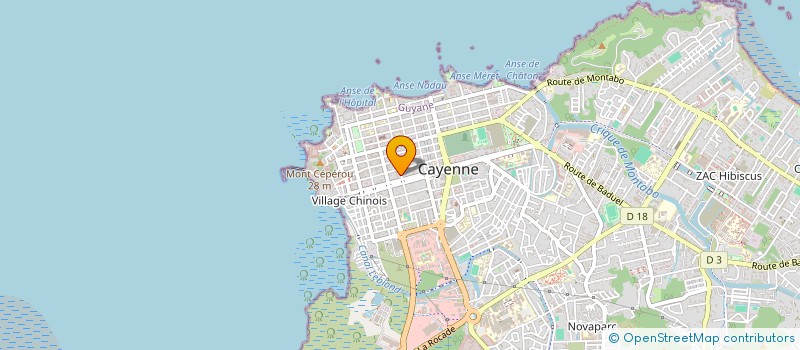 localisation de l'entreprise CLAROMEL RADICAL à CAYENNE