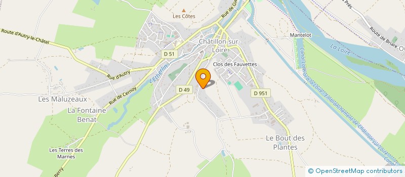 localisation de l'entreprise CLARTEL à CHATEAUNEUF-SUR-LOIRE