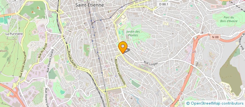 localisation de l'entreprise CLARTIS COURTAGE  SAINT-ETIENNE