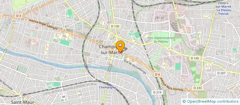 localisation de l'entreprise CLARYDI à CHAMPIGNY-SUR-MARNE