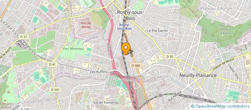 localisation de l'entreprise CLASS & BUSINESS à ROSNY-SOUS-BOIS