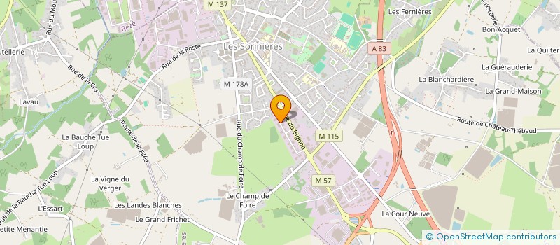 localisation de l'entreprise CLASS'CAR  LES SORINIERES