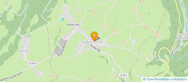 localisation de l'entreprise CLASSE 0 ET 5 GUYANS VENNES  GUYANS-VENNES