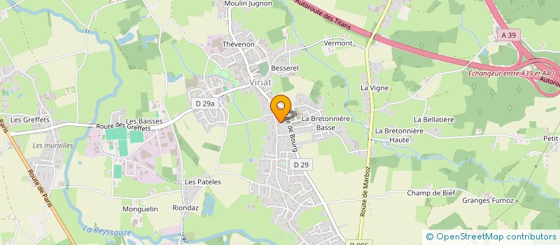 localisation de l'entreprise CLASSE 2000  VIRIAT