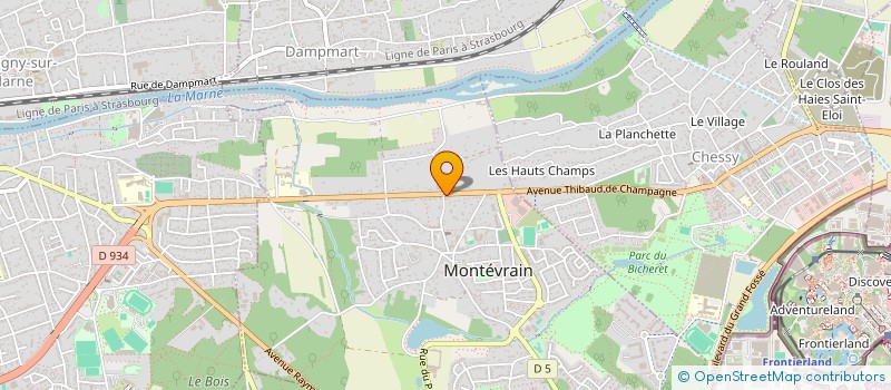 localisation de l'entreprise CLASSE AFFAIRES à MONTEVRAIN