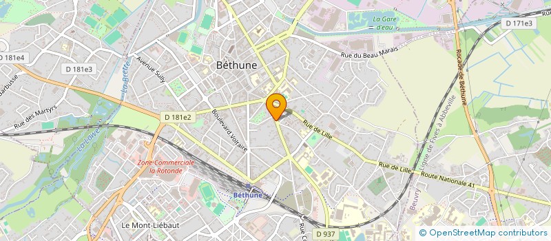 localisation de l'entreprise CLASSE AFFAIRES à BETHUNE