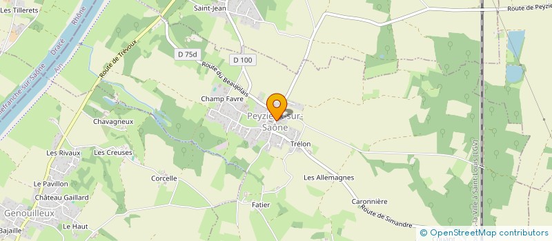 localisation de l'entreprise CLASSE EN 2 PEYZIEUX/MOGNENEINS  PEYZIEUX-SUR-SAONE