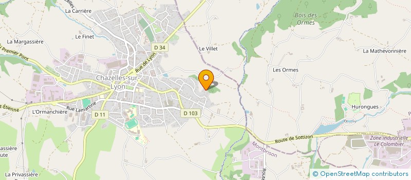 localisation de l'entreprise CLASSES EN ZERO CHAZELLES SUR LYON  CHAZELLES-SUR-LYON