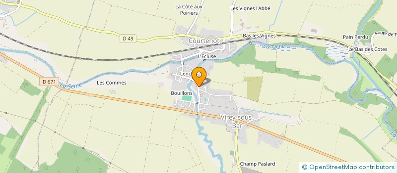 localisation de l'entreprise CLASSIC MUSTANG CLUB  VIREY-SOUS-BAR