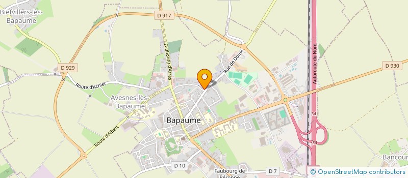 localisation de l'entreprise CLAUDE  BAPAUME