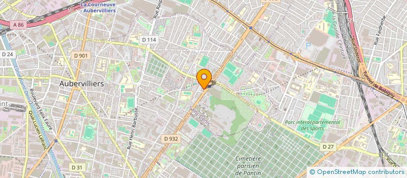 localisation de l'entreprise CLAUDE BERNARD 19  AUBERVILLIERS