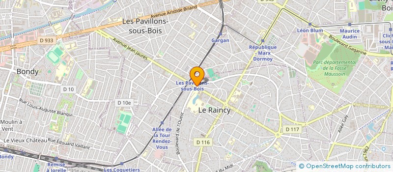 localisation de l'entreprise CLAUDE BETON IMPRIME à LE RAINCY