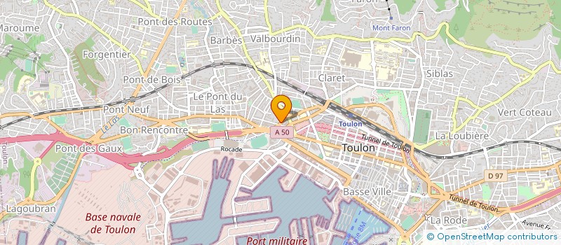 localisation de l'entreprise CLAUDE CHAUFFEUR PRIVE  TOULON