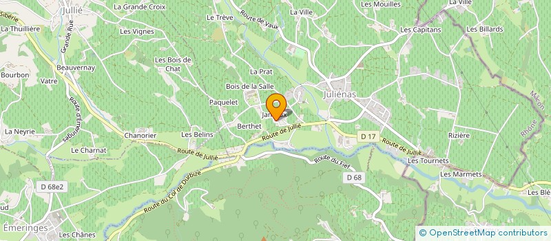 localisation de l'entreprise CLAUDE CLEVENOT COMMUNICATION  JULIENAS