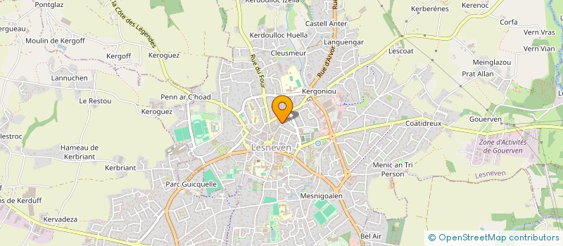 localisation de l'entreprise CLAUDE COLLIOU ET FILS  LESNEVEN