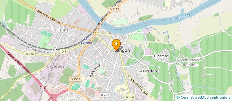 localisation de l'entreprise CLAUDE DARROZE à LANGON