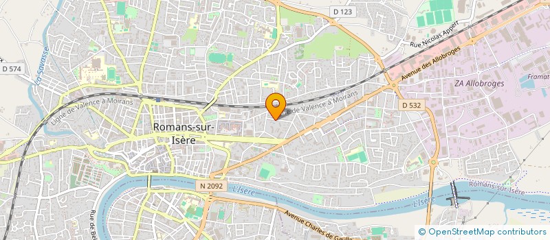 localisation de l'entreprise CLAUDE ET BERNARD VILLIE  ROMANS-SUR-ISERE