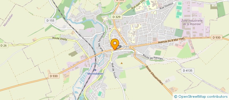 localisation de l'entreprise CLAUDE ET CHRISTINE BARBIER  MONTDIDIER