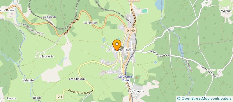 localisation de l'entreprise CLAUDE FARISSIER MACONNERIE  LA CHAISE-DIEU