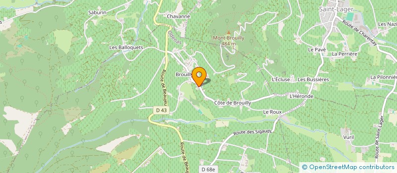 localisation de l'entreprise CLAUDE GEOFFRAY  ODENAS