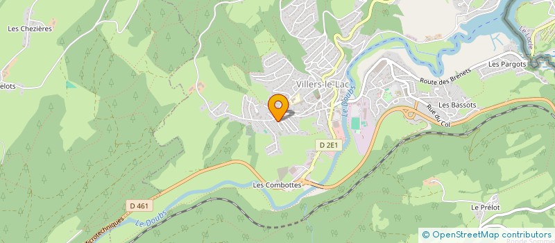 localisation de l'entreprise CLAUDE HELIER à VILLERS-LE-LAC