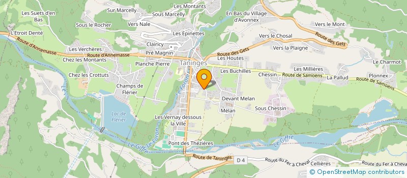 localisation de l'entreprise CLAUDE HUGARD 2005  TANINGES