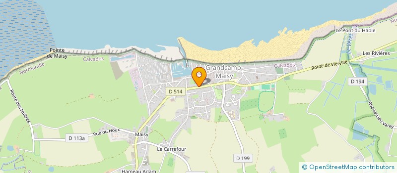 localisation de l'entreprise CLAUDE & RAMSES  GRANDCAMP-MAISY