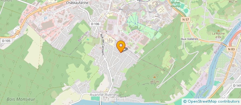 localisation de l'entreprise CLAUDE TISSERAND PEINTURE  AVANNE-AVENEY