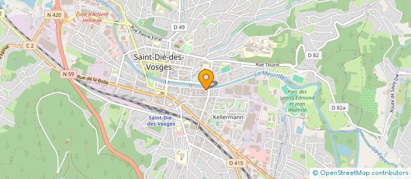 localisation de l'entreprise CLAUDEL ET BALY à SAINT-DIE-DES-VOSGES