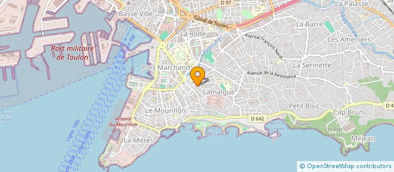 localisation de l'entreprise CLAUDEL FORT BENIER à TOULON