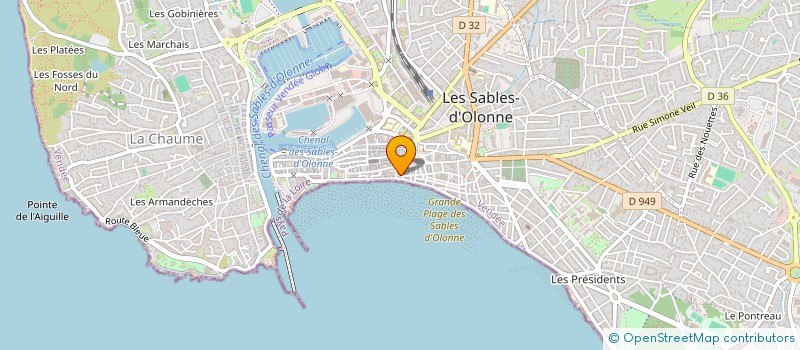 localisation de l'entreprise CLAUDIA à LES SABLES D'OLONNE