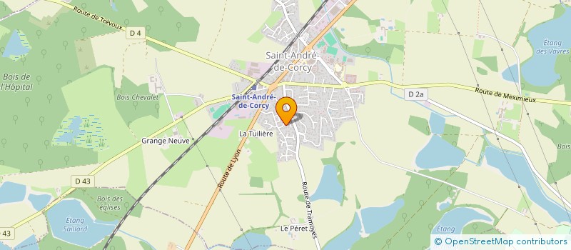 localisation de l'entreprise CLAUDY PRESTATIONS BUREAUTIQUES  SAINT-ANDRE-DE-CORCY