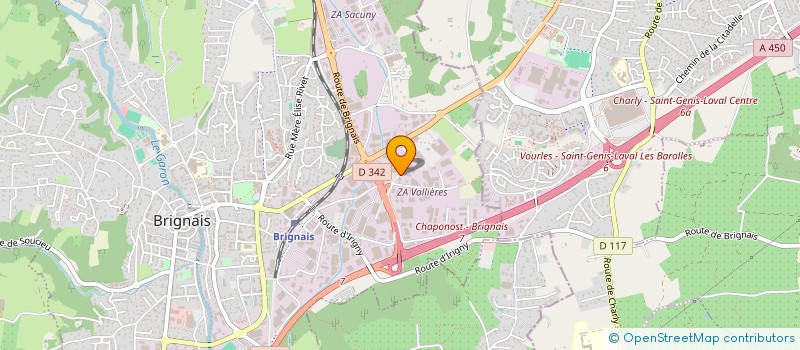 localisation de l'entreprise CLAUGER DEVELOPPEMENT à BRIGNAIS