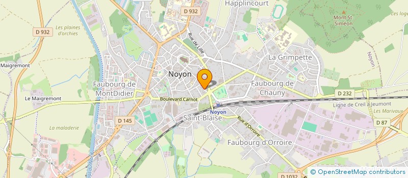 localisation de l'entreprise CLAUGUY à NOYON
