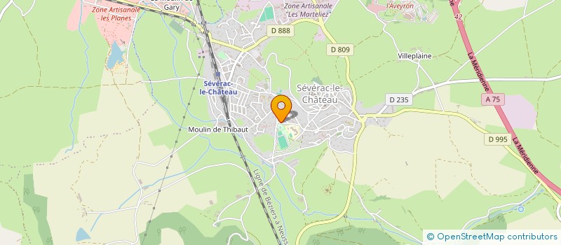 localisation de l'entreprise CLAUX ENERGIE  SEVERAC D'AVEYRON