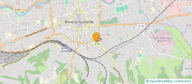 localisation de l'entreprise CLAUX RAYMOND  BRIVE-LA-GAILLARDE