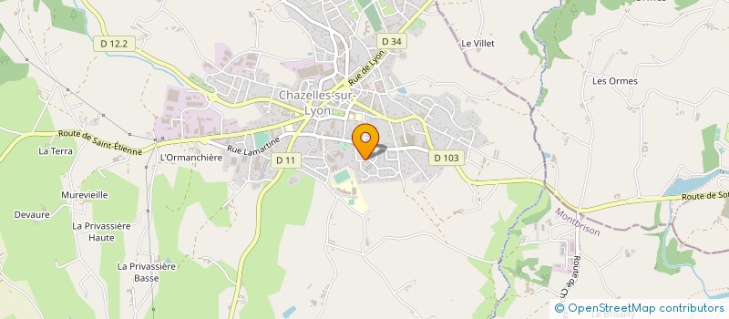 localisation de l'entreprise CLAV-ELEC à CHAZELLES-SUR-LYON