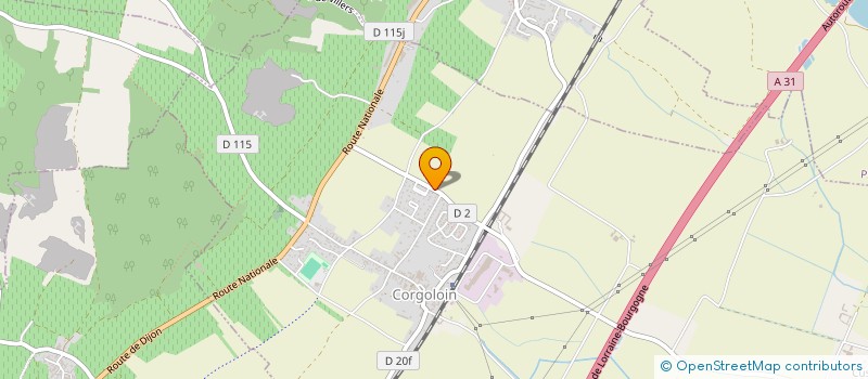 localisation de l'entreprise CLAVAL  CORGOLOIN