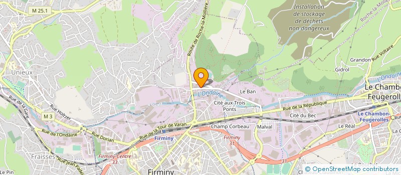 localisation de l'entreprise CLAVEL à FIRMINY