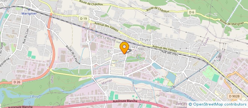 localisation de l'entreprise CLAVEO 74  THYEZ