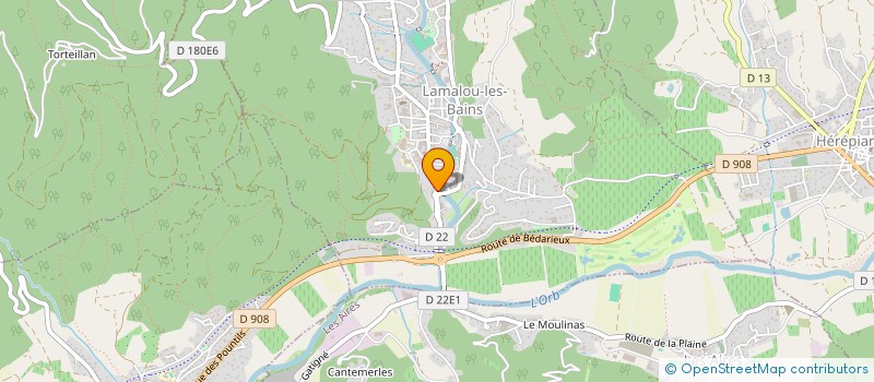 localisation de l'entreprise CLAVERIA COURTAGE  LAMALOU-LES-BAINS