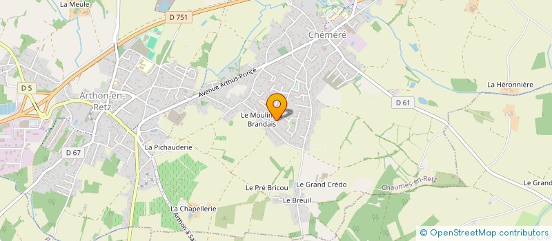 localisation de l'entreprise CLAVIER GIRAUD MACONNERIE à CHAUMES-EN-RETZ