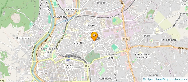 localisation de l'entreprise CLAVIERES ASSURANCES à ALES
